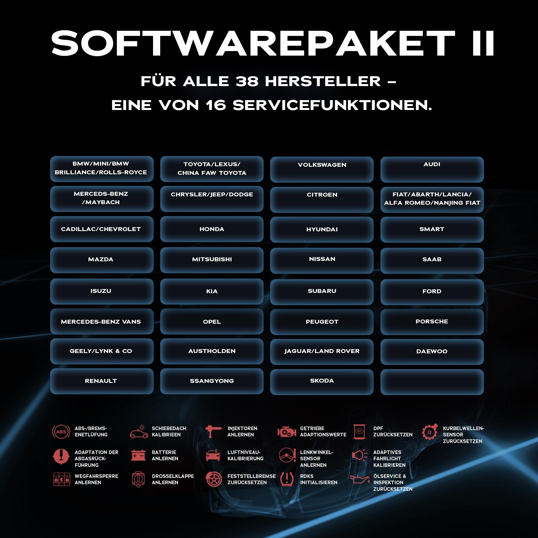 LAUNCH Creader Elite X OBD2 Diagnosegerät, DoIP & CAN FD (mit Adapter), Alle Systeme & 16 Service Funktionen für 1 Marke, Aktuatortests, Codierung, AutoVIN,11 Sprachen, Diagnosebericht,Creader Elite X