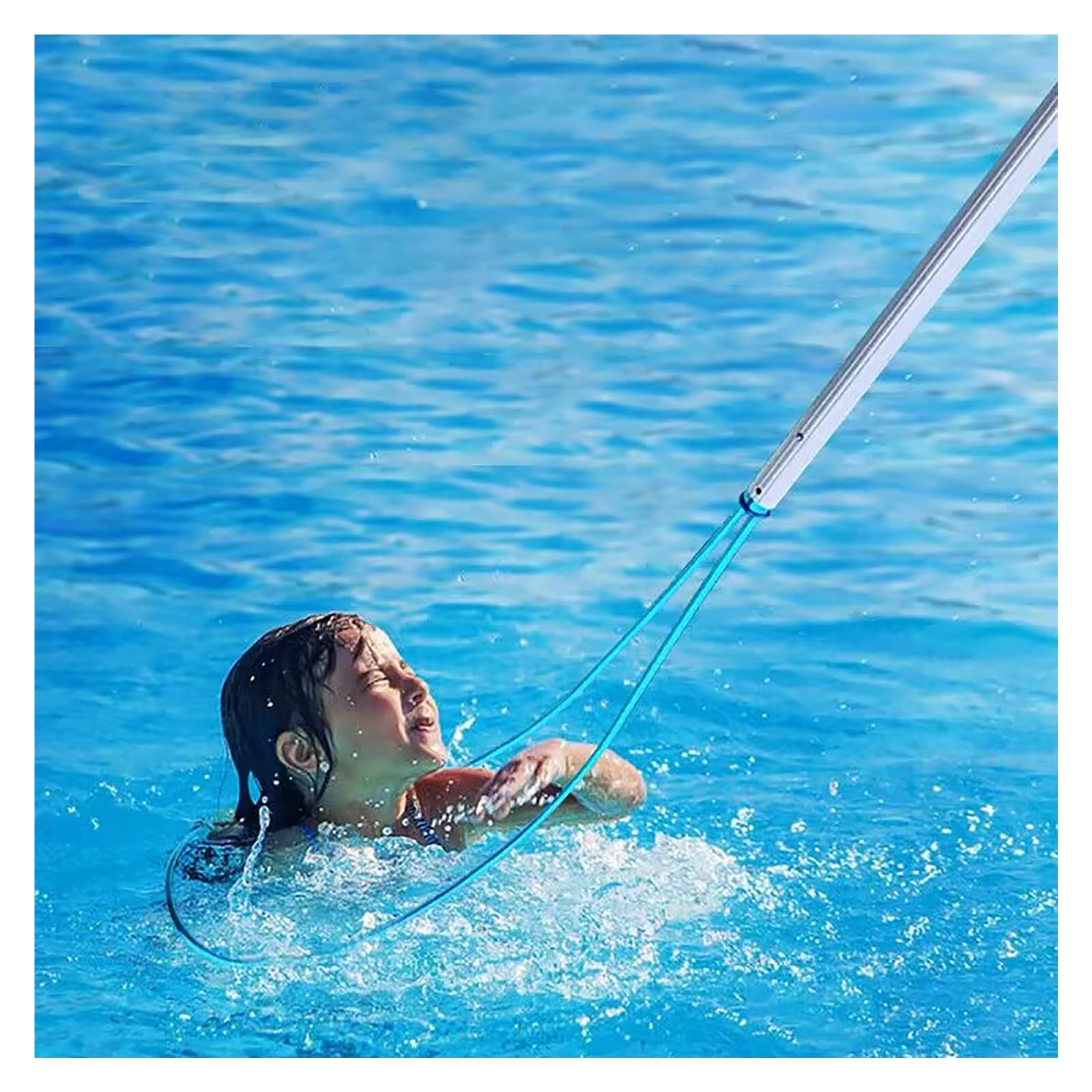 WOTZOV Emergency Pool Rescue Tool - Lifesaving Hooks & Multi-Purpose Safety Pole For Swimmers - Essential Lifeline Equipment For Pool Safety And Rescue Operations，3 m/9.8 ft