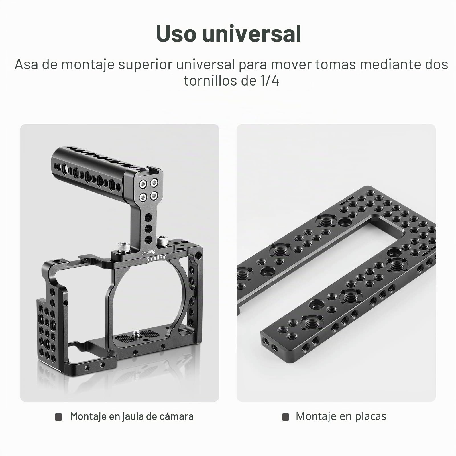 SMALLRIG DSLR Top Handle para la Cámara Cage - 1638