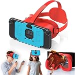 Upgraded VR Headset for Switch 2 (2025), Switch 2 VR Virtual Boy Glasses with Adjustable HD Lenses and Comfortable Head Straps with Widen Padded, Labo VR Kit 3D Goggles for Accessories, White & Blue