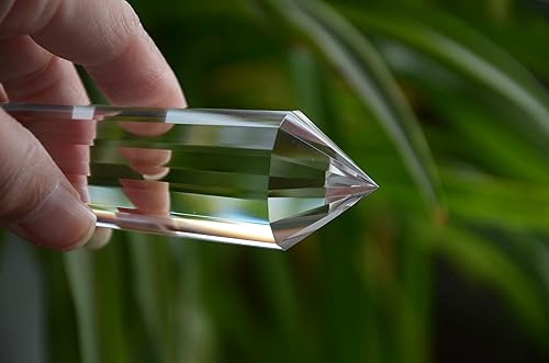 Miniatura 6 de Real tibetano Himalaya alta altitud 99% transparente 13 caras cristal punto cuarzo vogel varita 5,82 pulgadas espiritual Reiki curación
