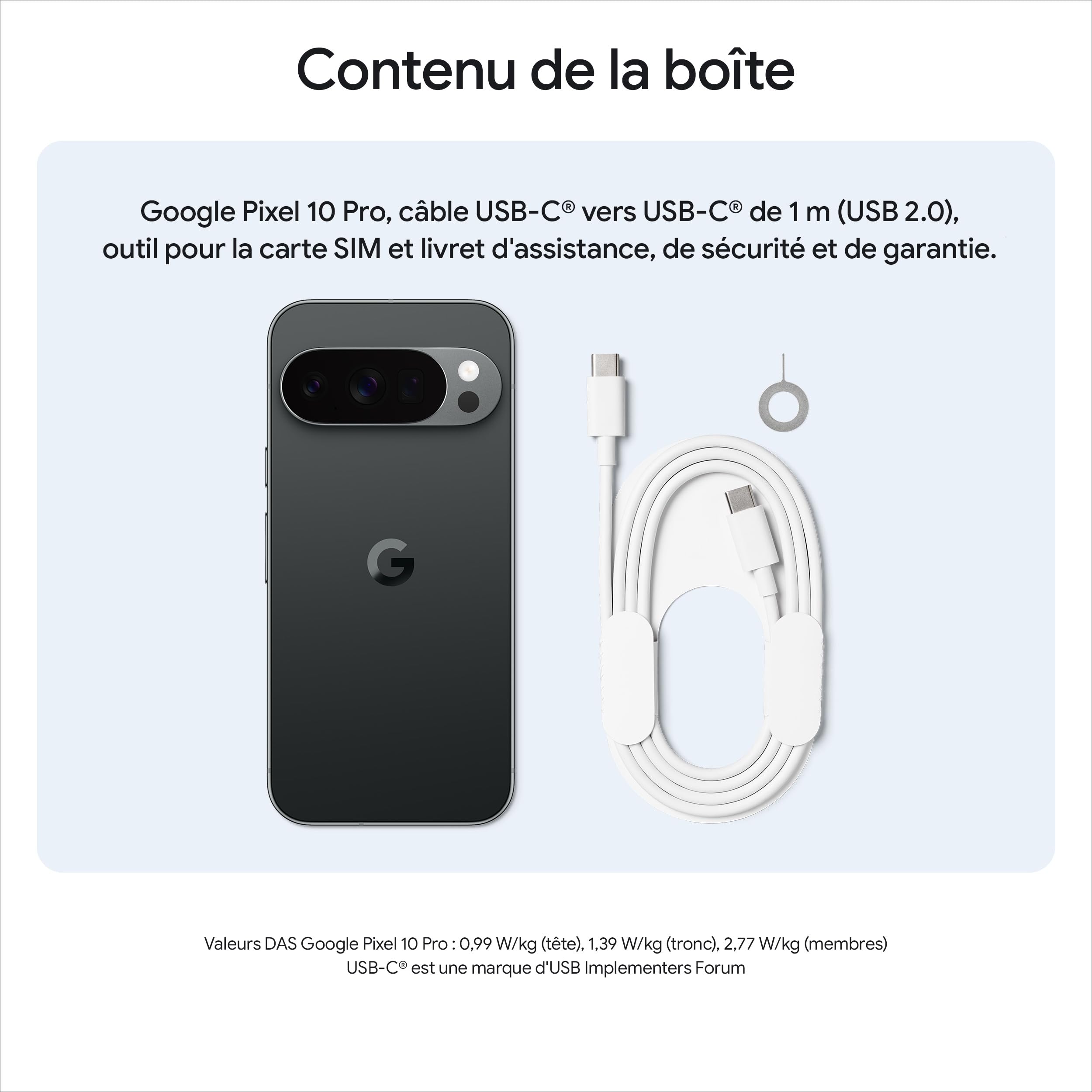 Google Pixel 10 Pro – Smartphone Android débloqué avec Gemini, Triple Appareil Photo arrière, Plus de 24 Heures d'autonomie et écran Super Actua 6,3 Pouces - Noir Volcanique, 128GB