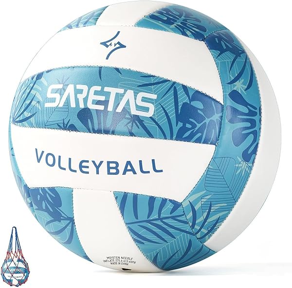 Saretas Volleyball Soft Beach Volleyball - Official Size for School, Indoor, Outdoor and Play Game Gym Workout - Play fo