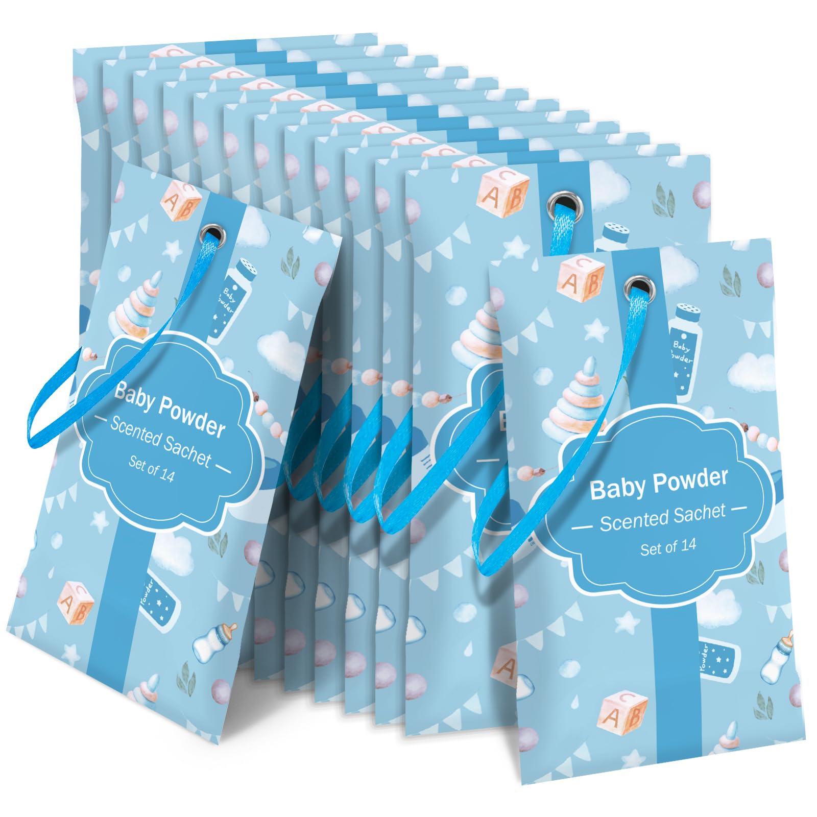 STRN Scented Sachets for Drawer and Closet, Baby Powder Scent 14 Packs
