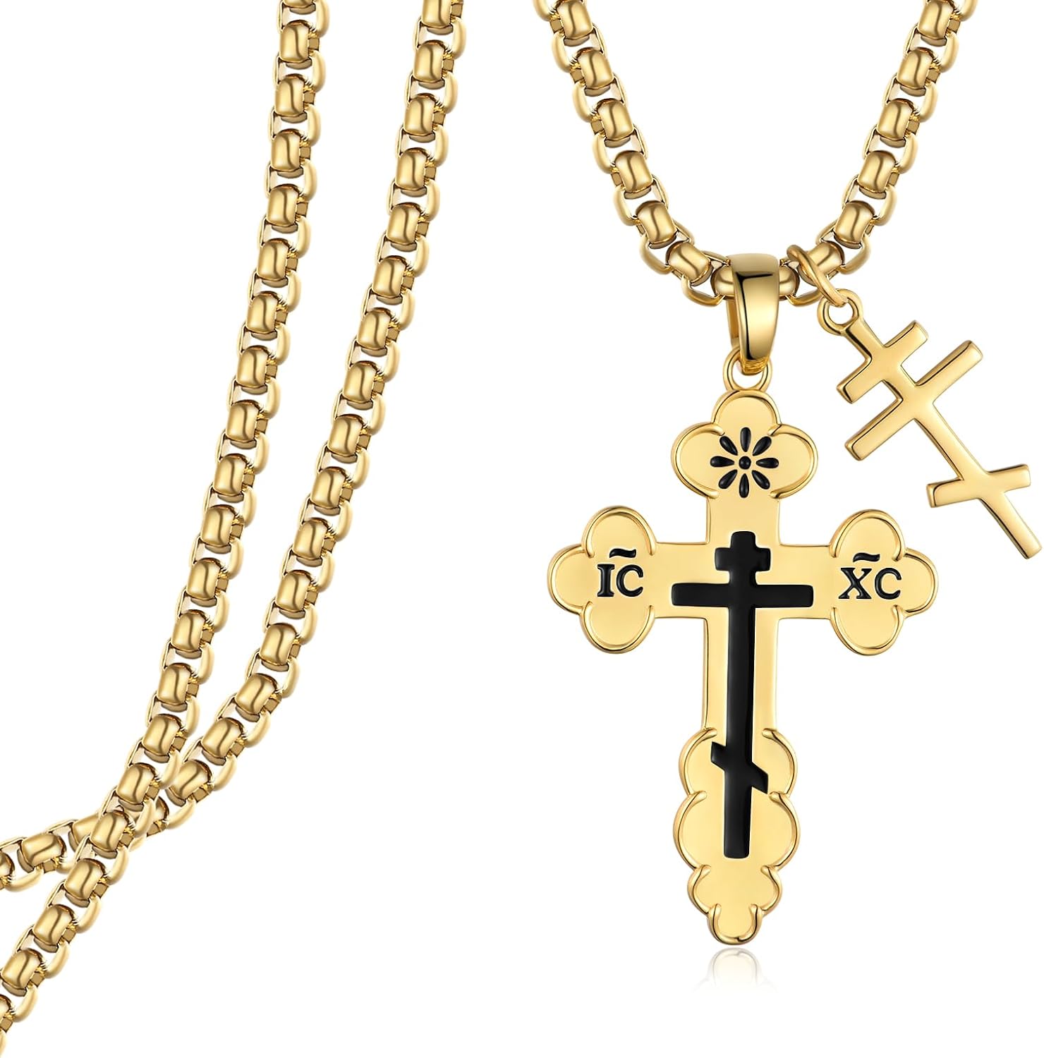 Orthodox Cross Necklace/Caravaca Cross Necklace 925 Sterling Silver Eastern Orthodox Pendant Cruz De Caravaca Jewelry Gifts for Men Women