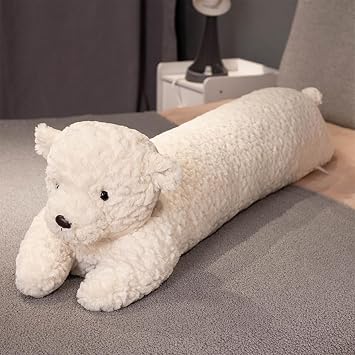 Bear Plush Pillow - 47 inch Long Plush Bear - Birthday, Christmas, Valentine's Day Gift for Kids Boys Girls (White)