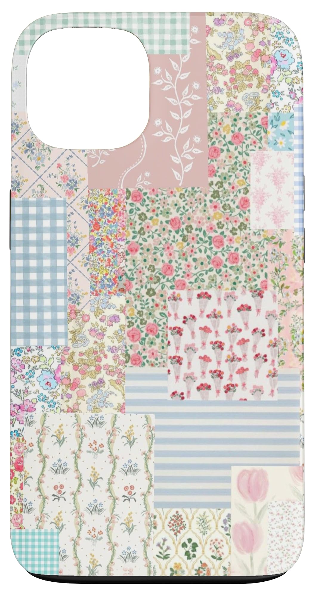 Vintage Coquette Patchwork Quilting Floral Flowers Case for iPhone 13