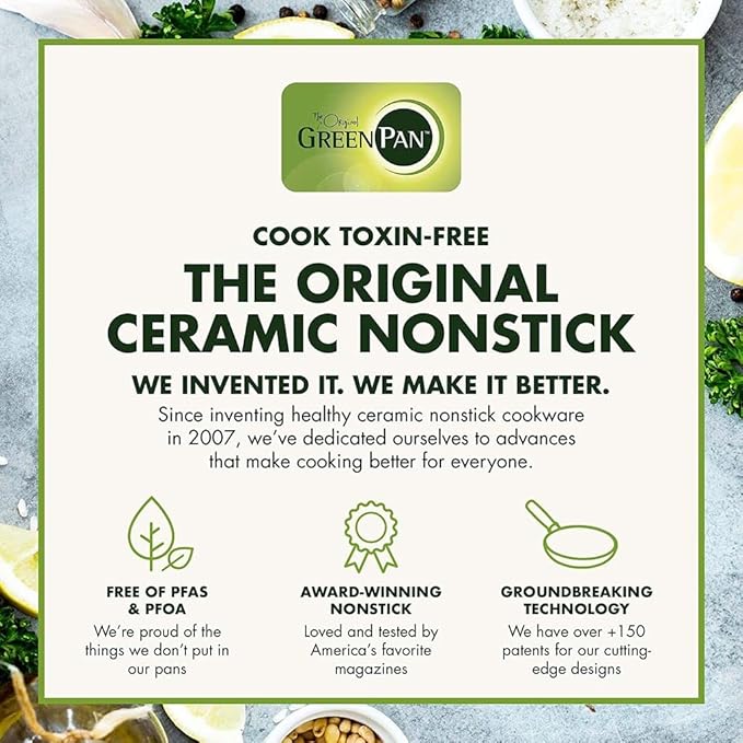 Wok GreenPan Chatham 3-Ply Acero Inoxidable Antiadherente Cerámico 11" miniatura 9