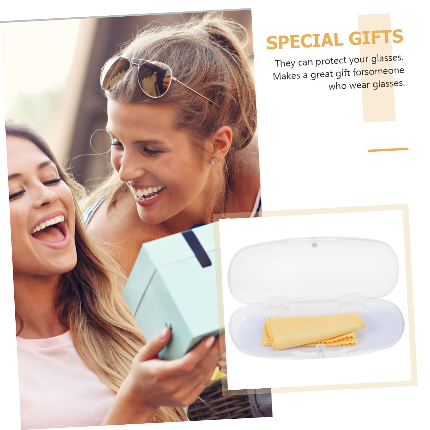 Homoyoyo 6piezas Estuche De Gafas Transparente Protector De Lentes Portátil y Resistente Para Gafas y Ópticas Almacenamiento y Seguro