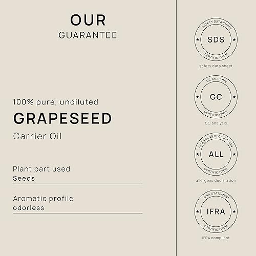 Miniatura 4 de VINEVIDA Aceite portador de semilla de uva de 4 onzas  Aceite de semilla de uva sin diluir 4 onzas  Aroma de aceite de vela de semilla de uva