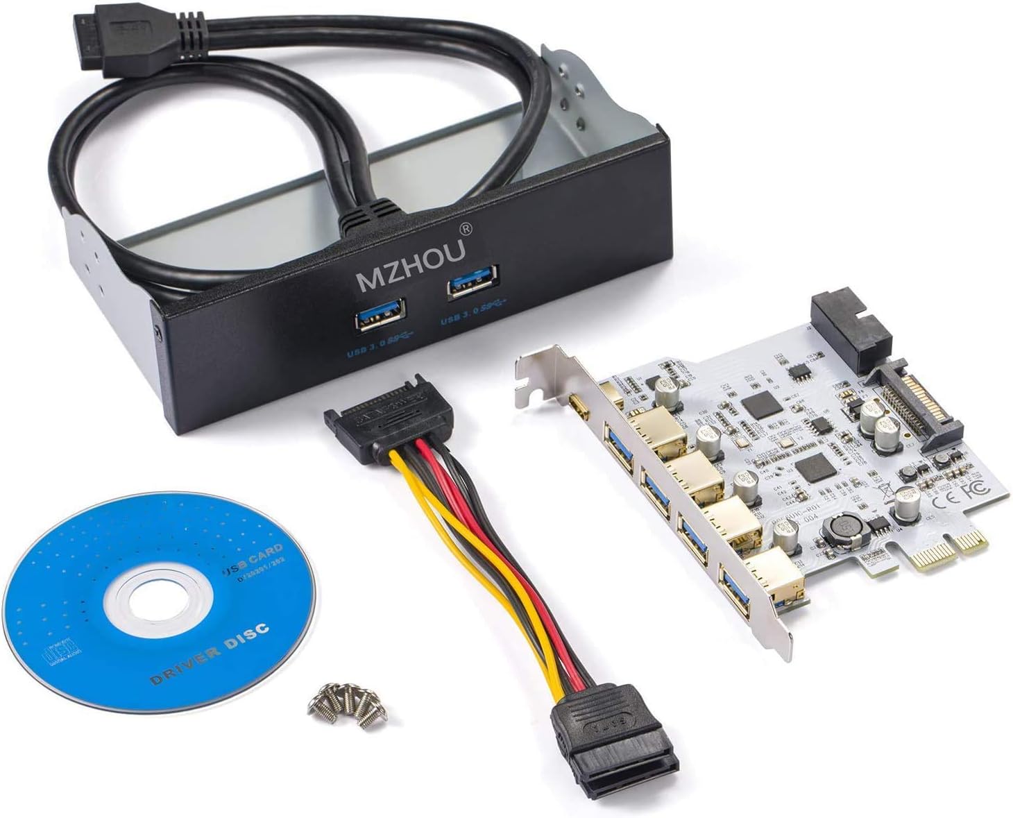 MZHOU USB 3.0 PCIe Card installed in a motherboard slot