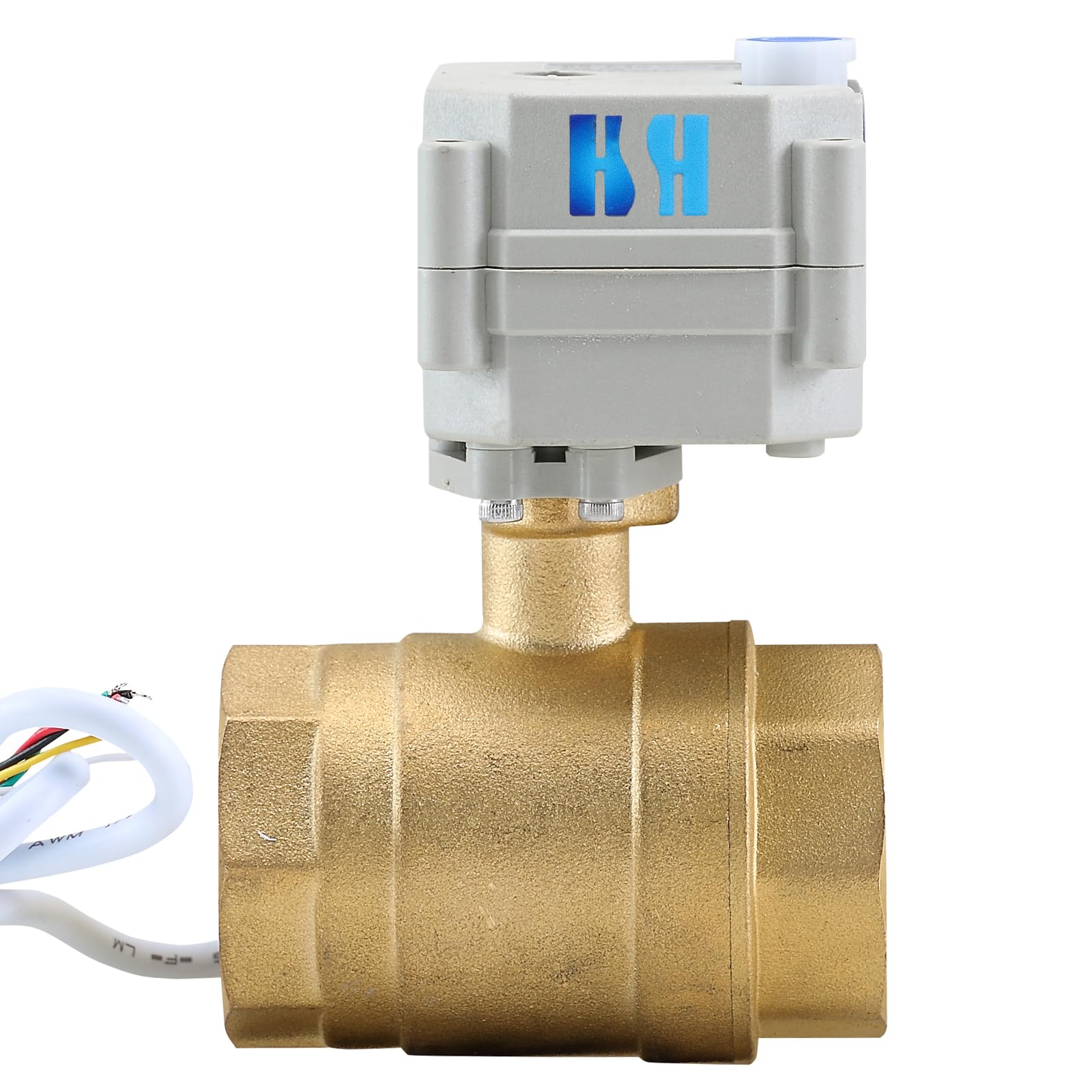 1-1/4 Zoll NPT 2-Wege 12 V DC Messing umgekehrte Polarität 2 Drähte An/Aus motorisierter elektrischer Kugelhahn