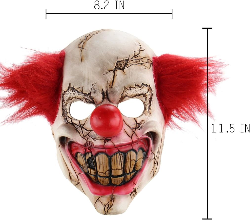 Halloween Horrific Demon Adult Scary Clown Cosplay Props Devil Flame Zombie Mask