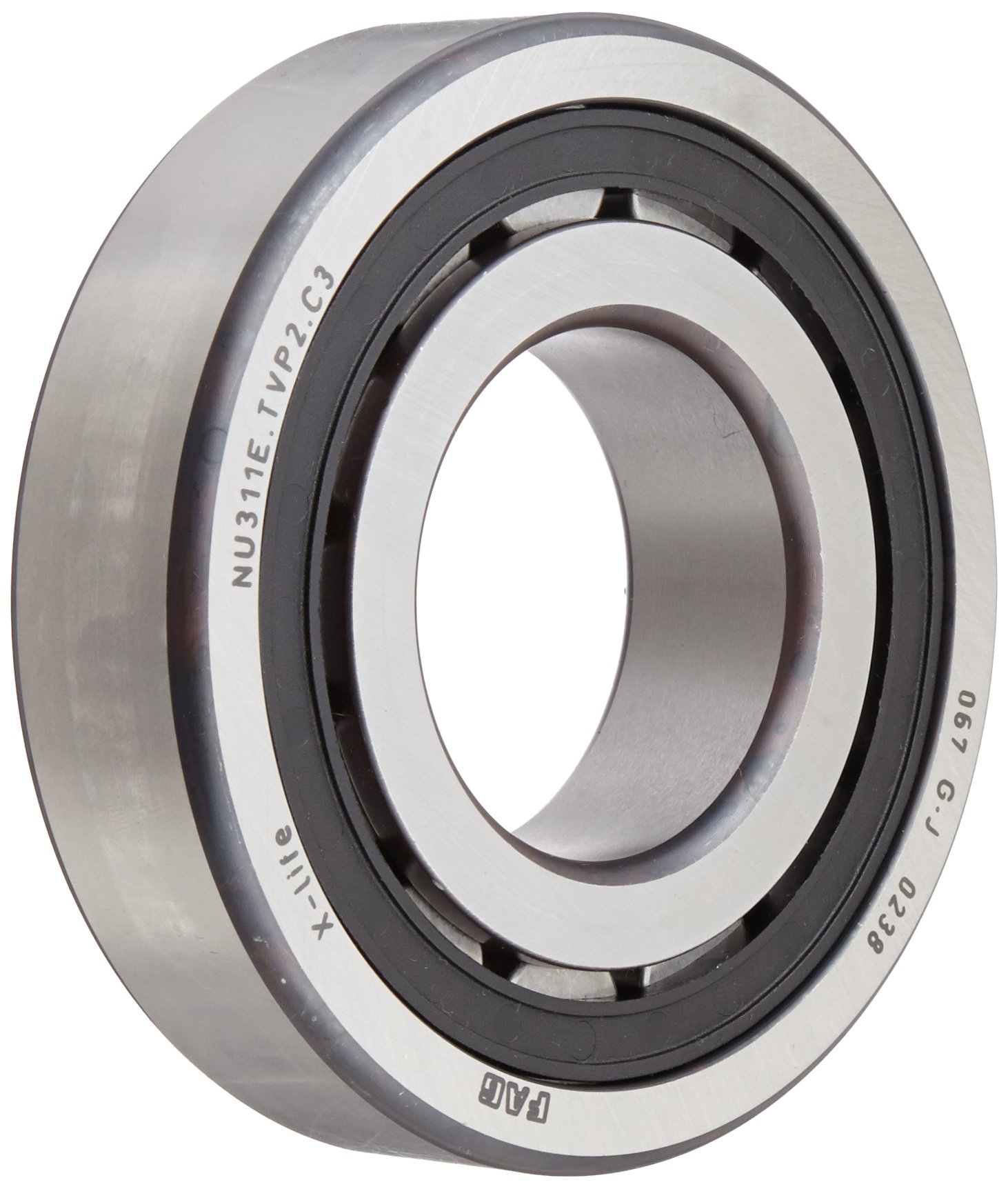 FAG Nj311e-tvp2-c3 cylindrique Roulement à rouleaux, rangée simple, Alésage, Bague intérieure amovible, Flanged droite, haute capacité, Polyamide/Nylon Cage dégagement, C3, métrique, 55 mm ID, 120 mm OD, 29 mm de largeur