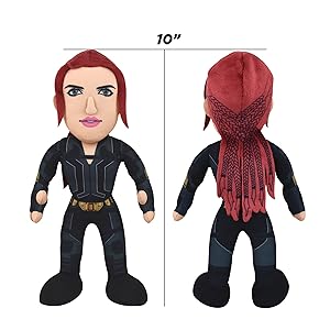 Bleacher Creatures Marvel Black Widow 10" Plush Figure - A Superhero for Play or Display