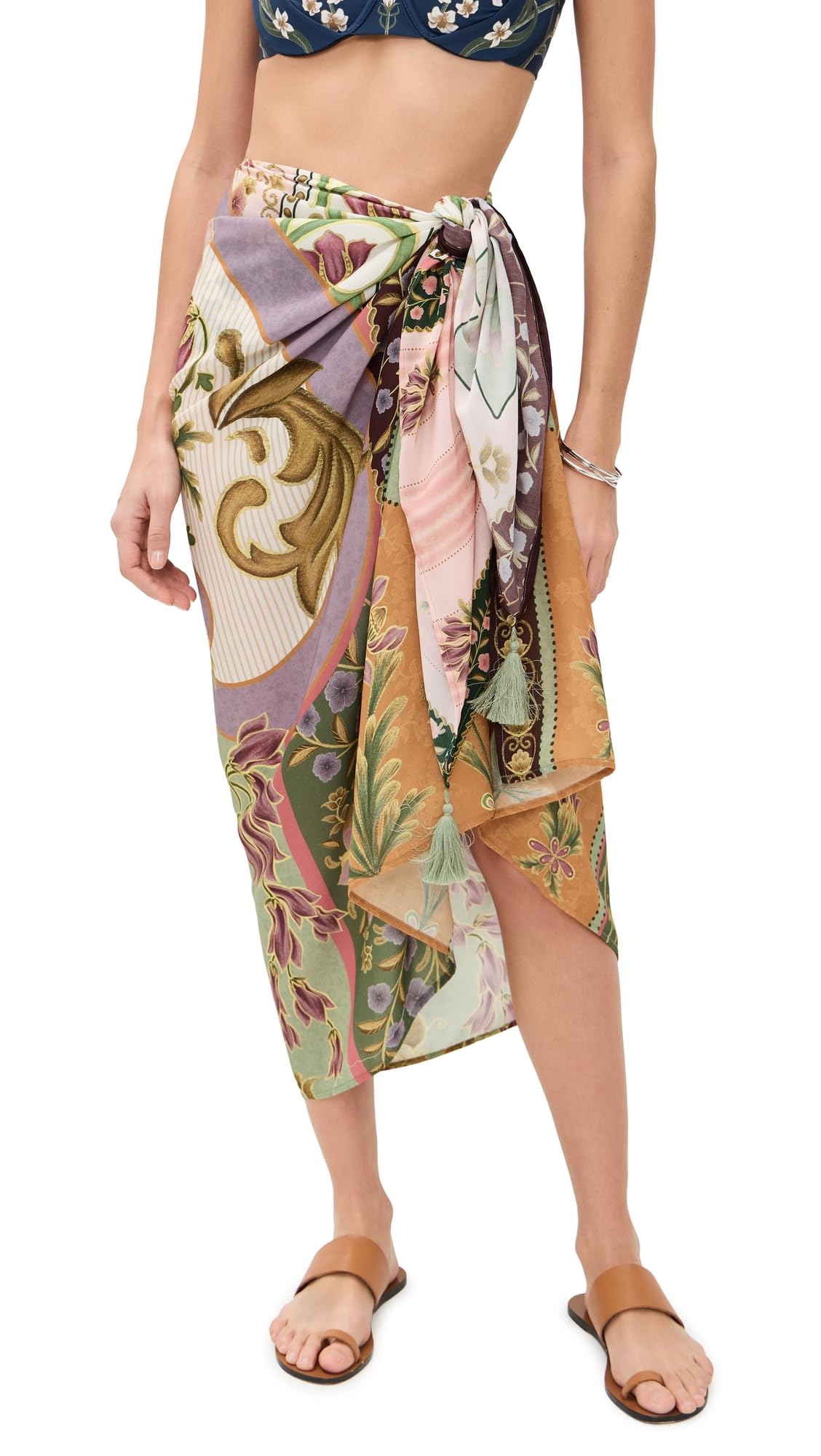 AGUA BENDITA Womens Marine Pareo