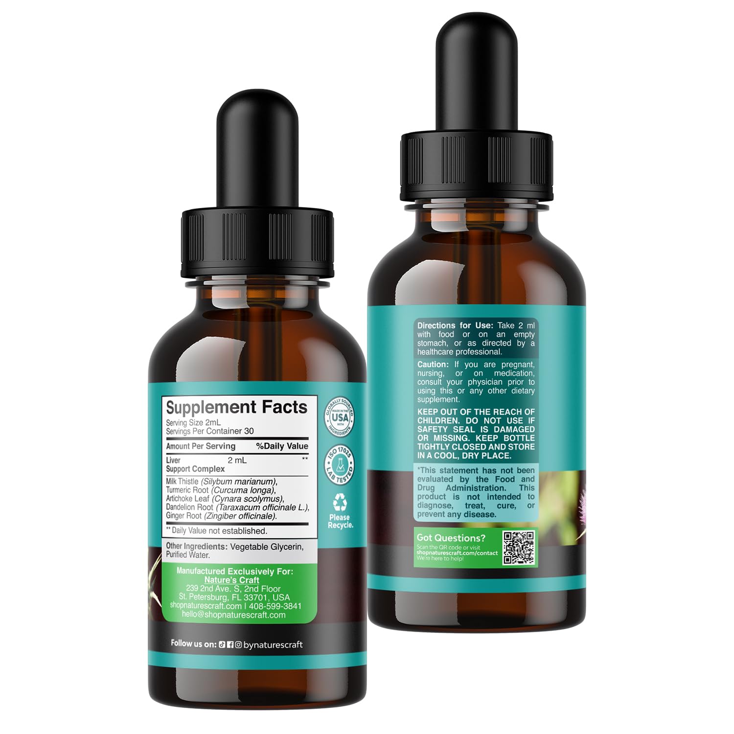 Deep Liver Cleanse, Detox & Repair with Milk Thistle Liquid Drops - Liver Detox Liquid Artichoke Extract with Dandelion Leaf, Ginger & Turmeric Curcumin for Immunity & Daily Cleanse - 2Fl OZ — Amazon image 8