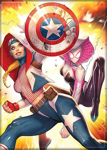 Ata-Boy Marvel Comics SpiderGwen Gwenverse #2 Nakayama - Imán de 2.5 x 3.5 pulgadas para taquillas y refrigeradores