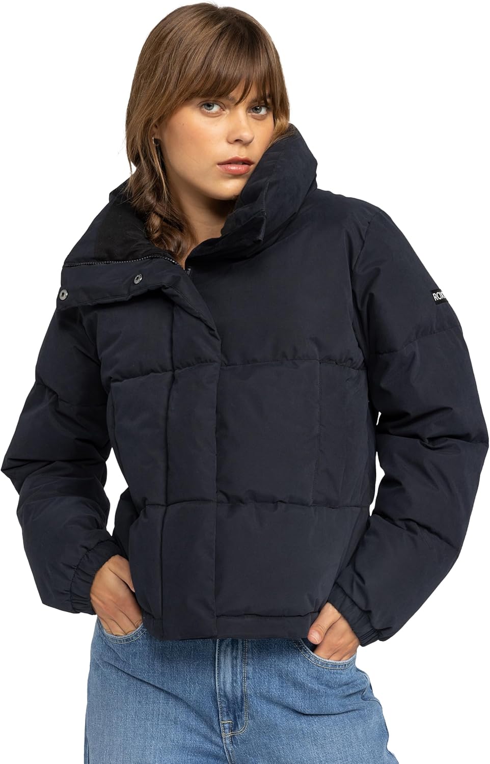 Roxy Women's Winter Rebel Puffer Jacket – 10k Waterproof, Pfas-free, Recycled Stretch Fabric