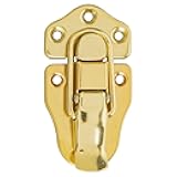 Medium Brass Trunk Drawbolt Latch | Toggle Latch for Steamer Trunk, Suitcase, Box, Chest, Guitar Case | UA-14-THBP