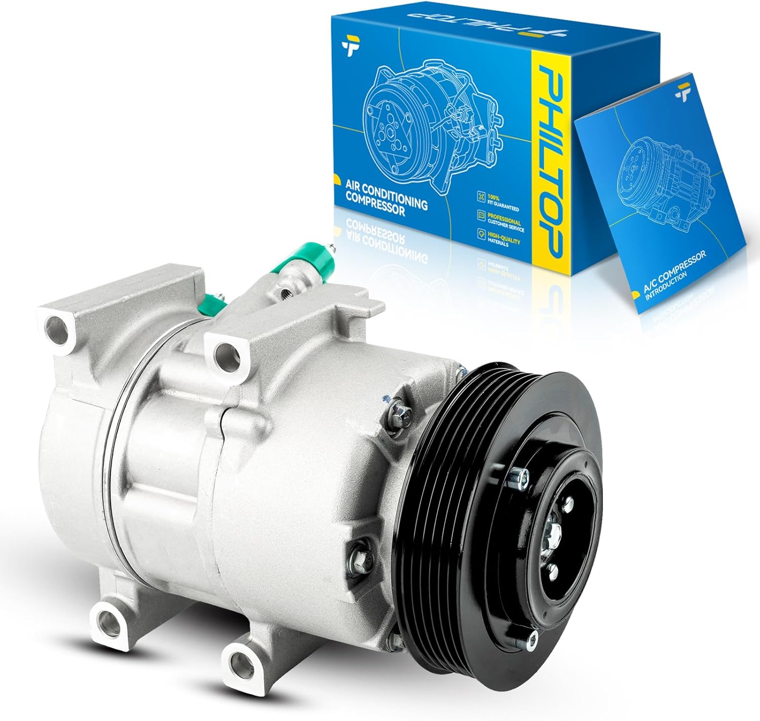 PHILTOP 178328 AC Compressor for KIA Optima 2012 2013 2014 2015 2016 2017 2018, Sonata 2012 2013 2014 2.0T, CO29159C Air Conditioning Compressor