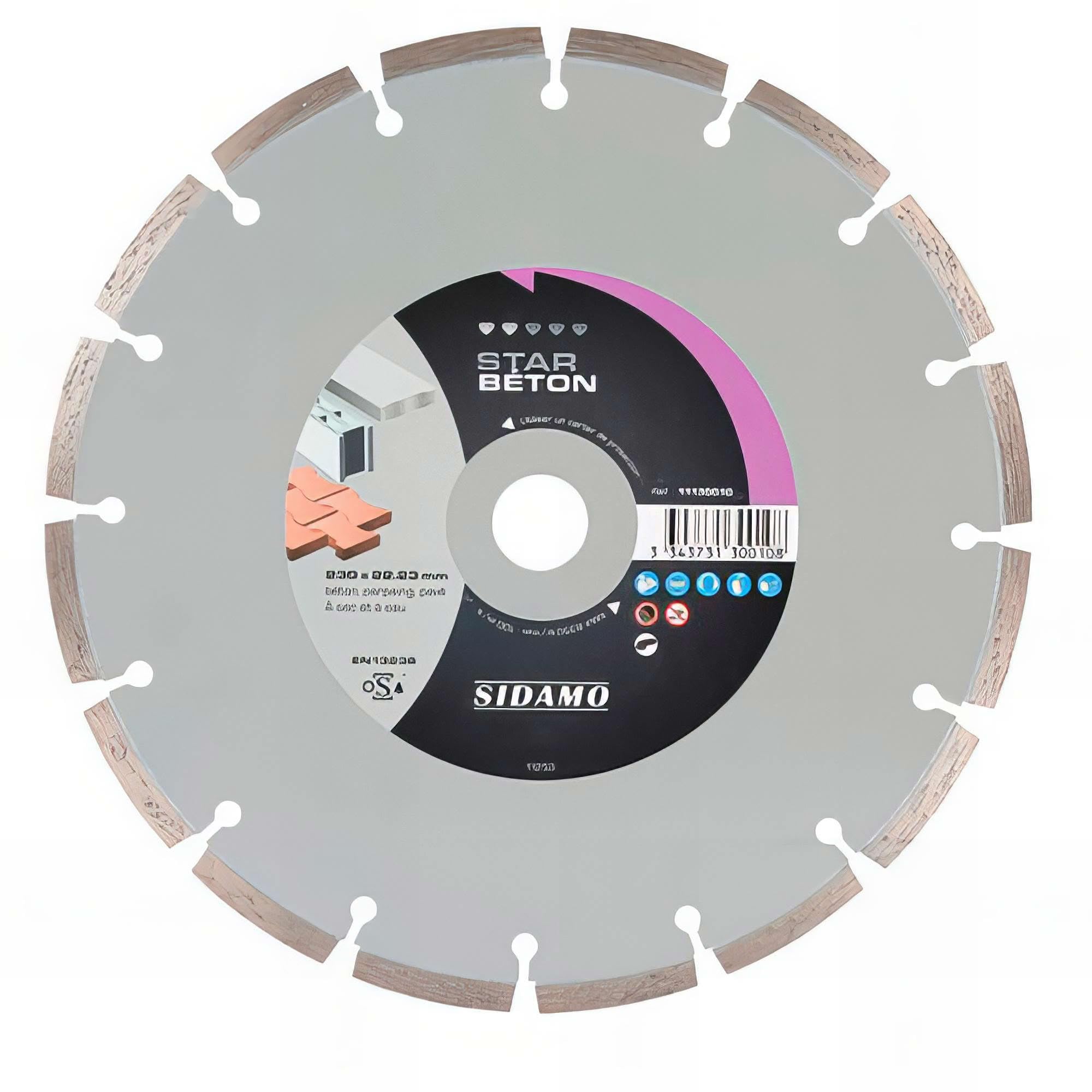 Disque diamant STAR BÉTON D. 230 x 22,​23 x H 7 mm Béton/​Béton armé - 11130010 - Sidamo