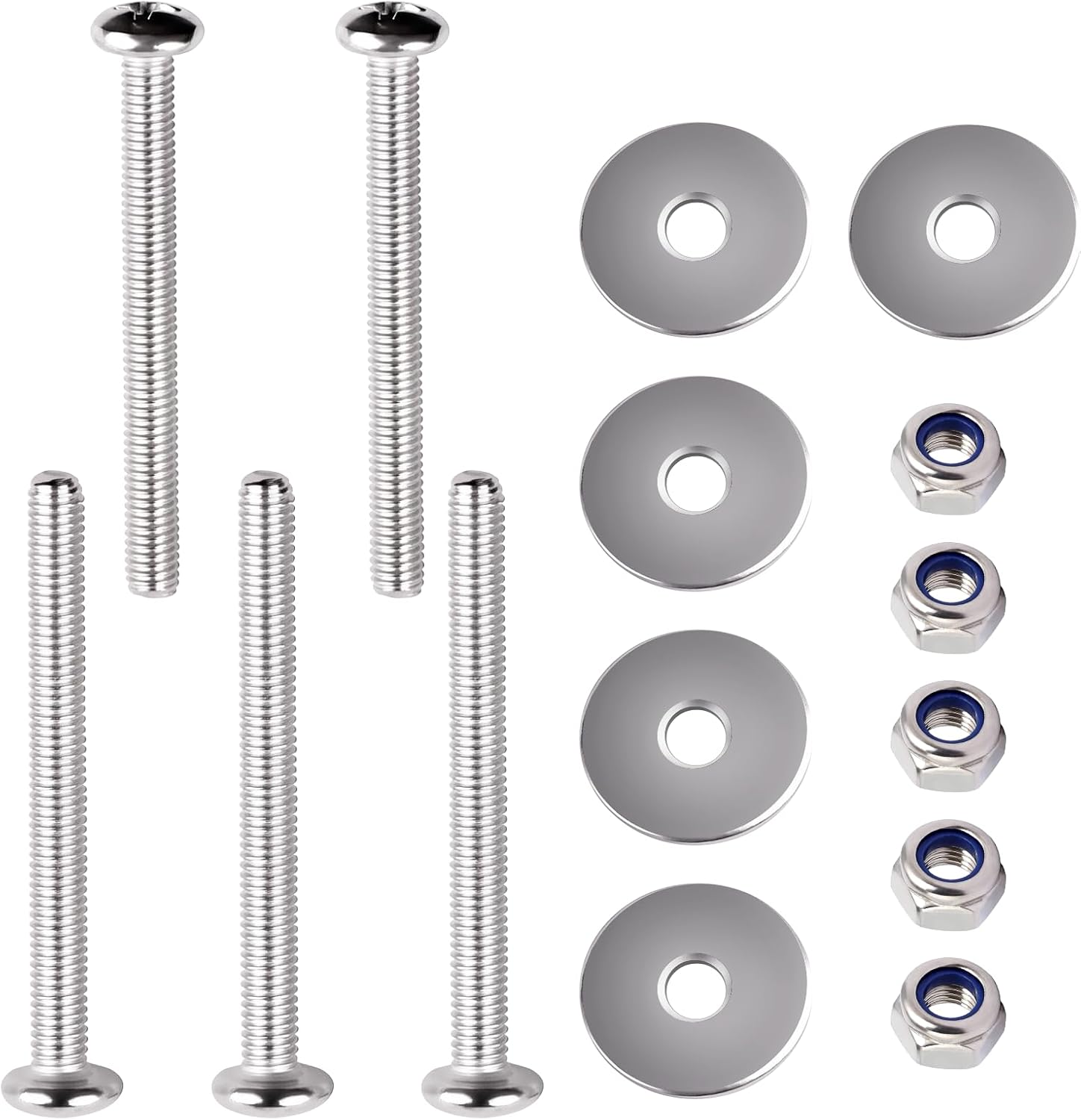 2994887 Trolling Motor Mounting Hardware Kit(Stainless),2.5" Bolts | Fit for Minn Kota Fortrex,Ultrex,Riptide Fortrex SF Bow Mount Trolling Motors,Nylock Lock Nuts,PN 2263468 2261713 2263104
