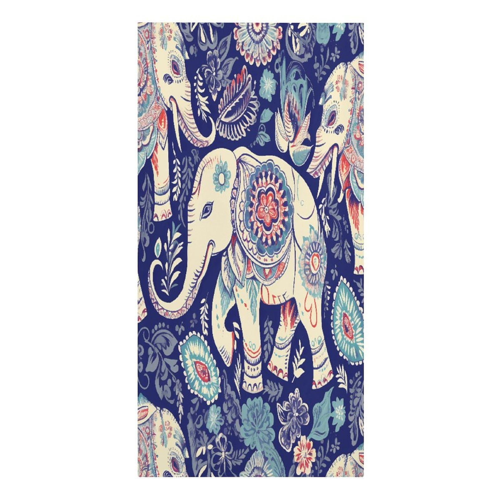VstaDank Boho Elephant Beach Towel Microfiber Oversized Beach Blanket Super Absorbent Soft Pool Bath Towel Sand Free Quick Dry Travel Towels Gifts for Yoga Sports Adults 30" X 61"