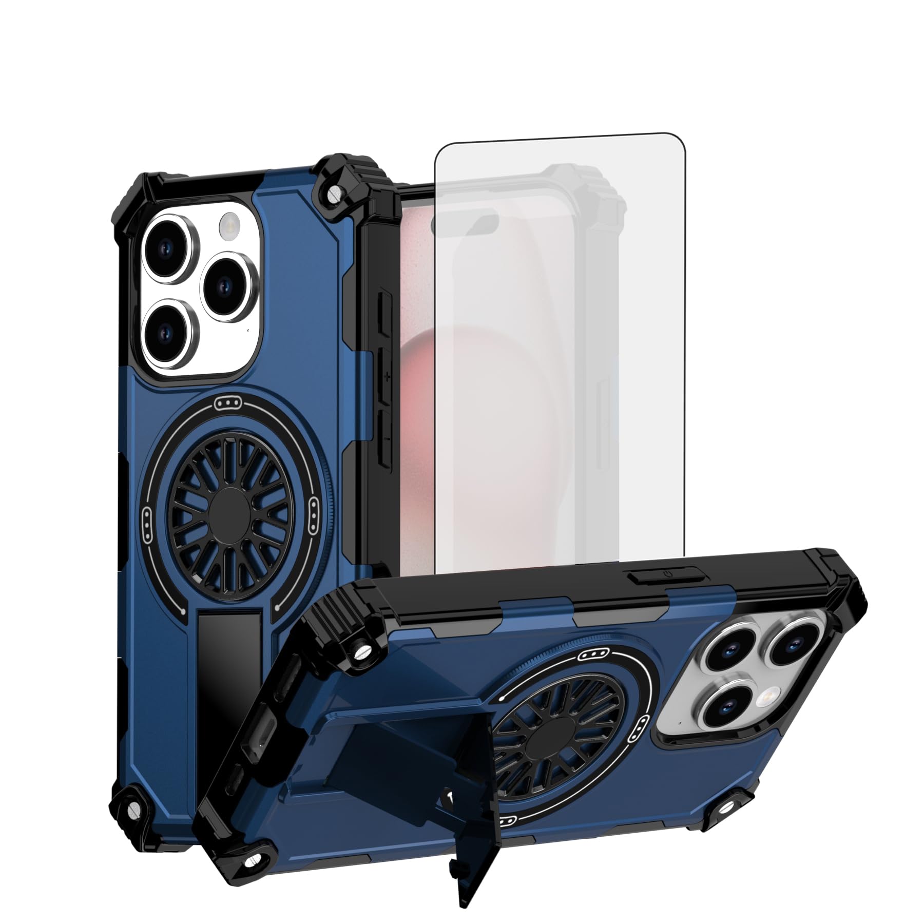 Coque antichoc iPhone 15 Pro Max avec protection écran et support - 8