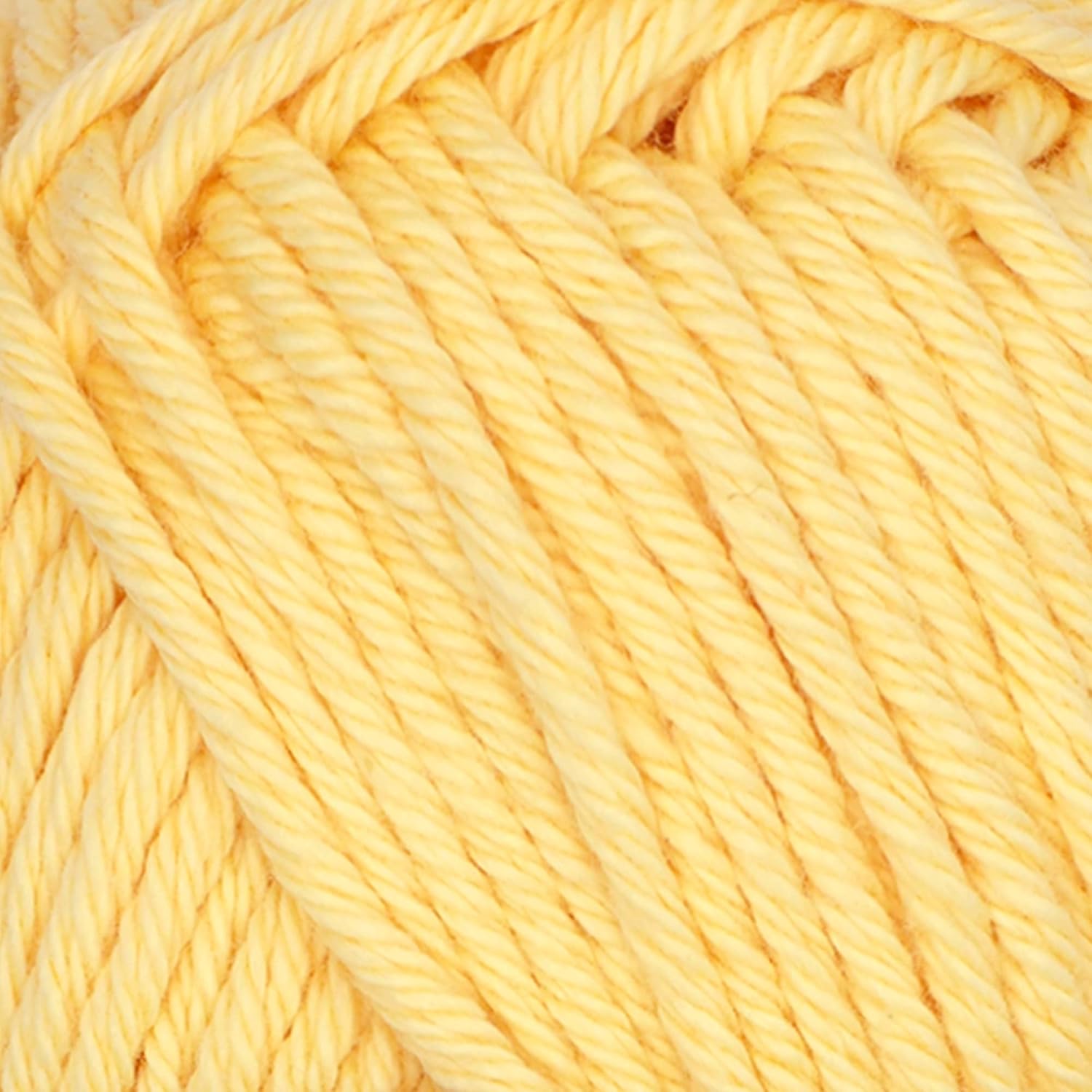 JubileeYarn Dainty Light Yarn - 100g/Skein Worsted Cotton - Light Yellow - 4 Skeins