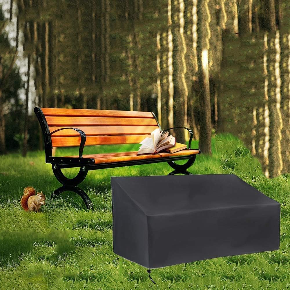 4 Sitzer Gartenbank Abdeckung Schutzhülle für Gartenbank, Winterfest, UV-Beständig, Winddicht, Reißfest Oxford Gewebe Bank Hülle Gartensofa Abdeckplane, 190x66x89cm