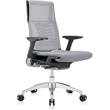 POwerFIT Exec Chair Grey Fabric SEAT/MESH Back-Charcoal Frame