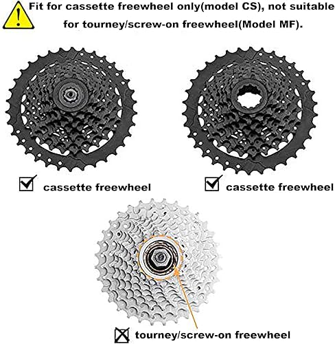 Miniatura 6 de Oumers Herramienta de látigo de cadena de bicicleta, herramienta de extracción de casete de ciclo, herramienta de extracción de piñón de bicicleta,