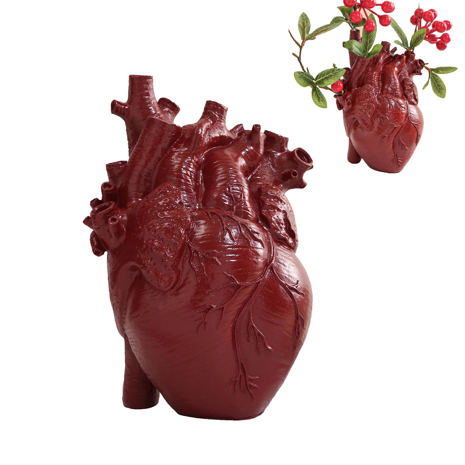 Jarrón forma corazón artístico para regalos de confesiones y aniversarios