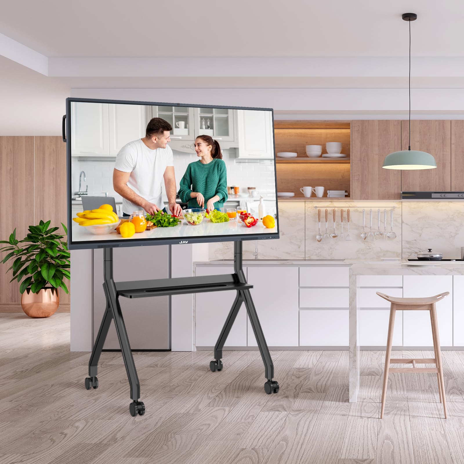 JAV Smart Board Stand con Ruote per Lavagna Interattiva 47-65 Pollici Supporto Mobile, Ideale per Uffici e Aule Moderni