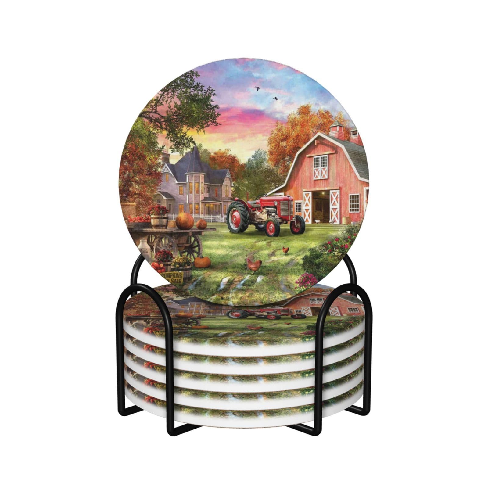 Dessous de verre en céramique et liège de qualité supérieure avec support design