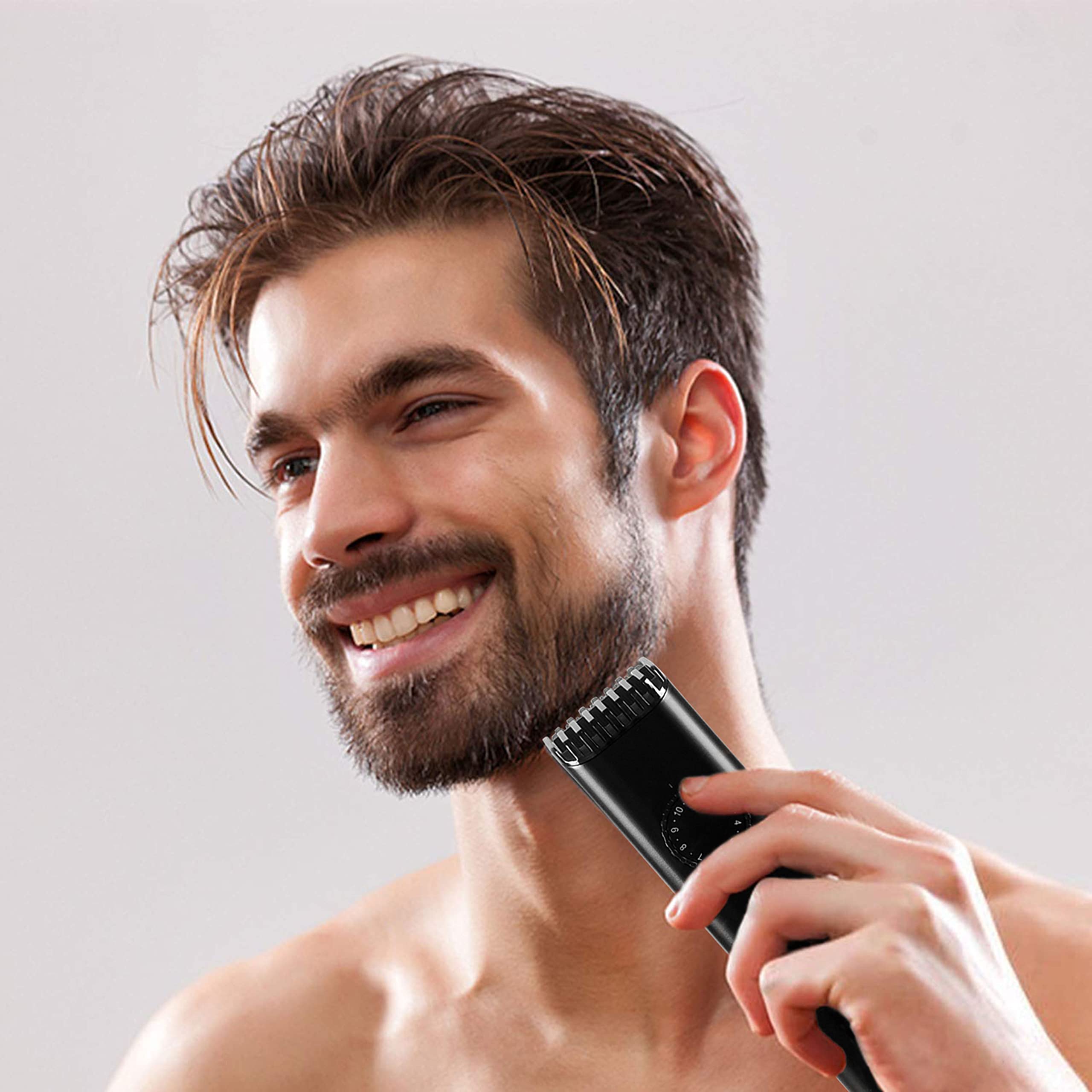 Painless beard trimmers machine mi style trimmer precision trimmer best beard trimmer Runtime: 45 min Trimmer for Men (Black) 4