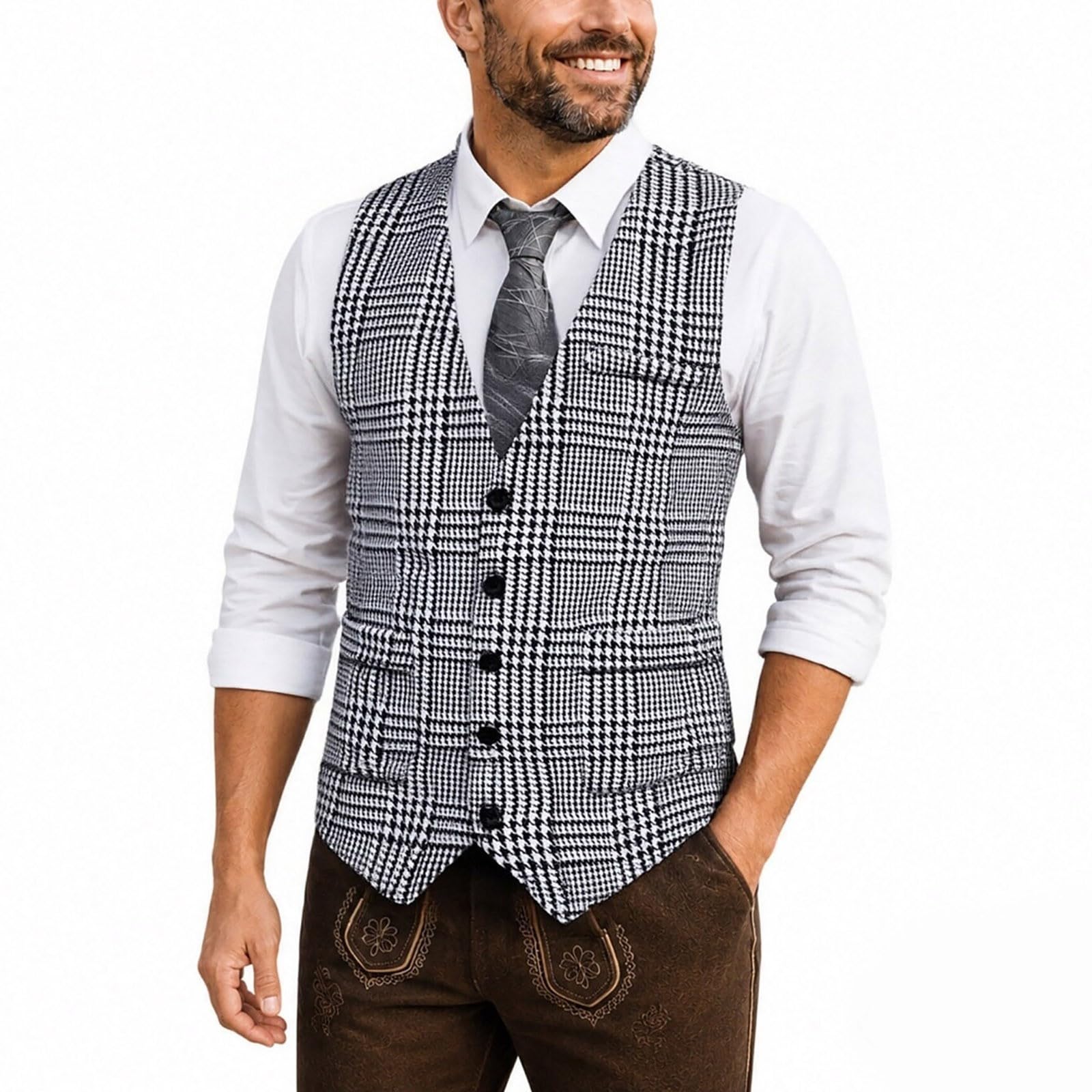 Chaleco atemporal para hombre que soluciona el look de traje aburrido 8