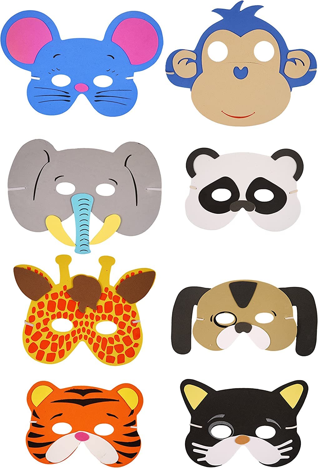SHATCHI 20 Pieces Animal Masks Animal Costume Party Favors Animal Face for Petting Zoo Farmhouse Jungle Safari Theme Birthday Party Halloween Masks Dress-Up Party Supplies