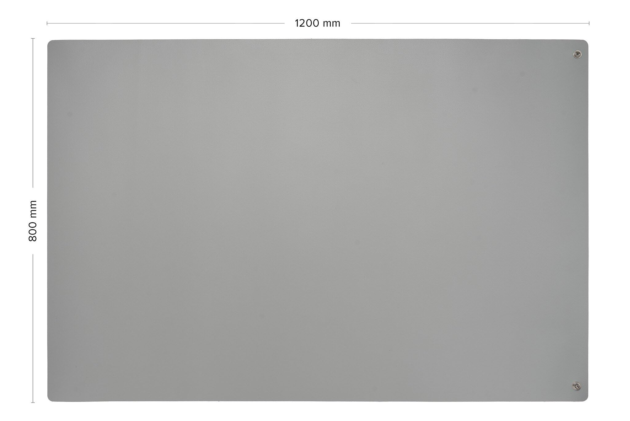 SafeGuard ESD-Tischmatte Premium, grau, 1200 x 800 x 2 mm, Zuschnitt mit 2x 10 mm Druckknopf