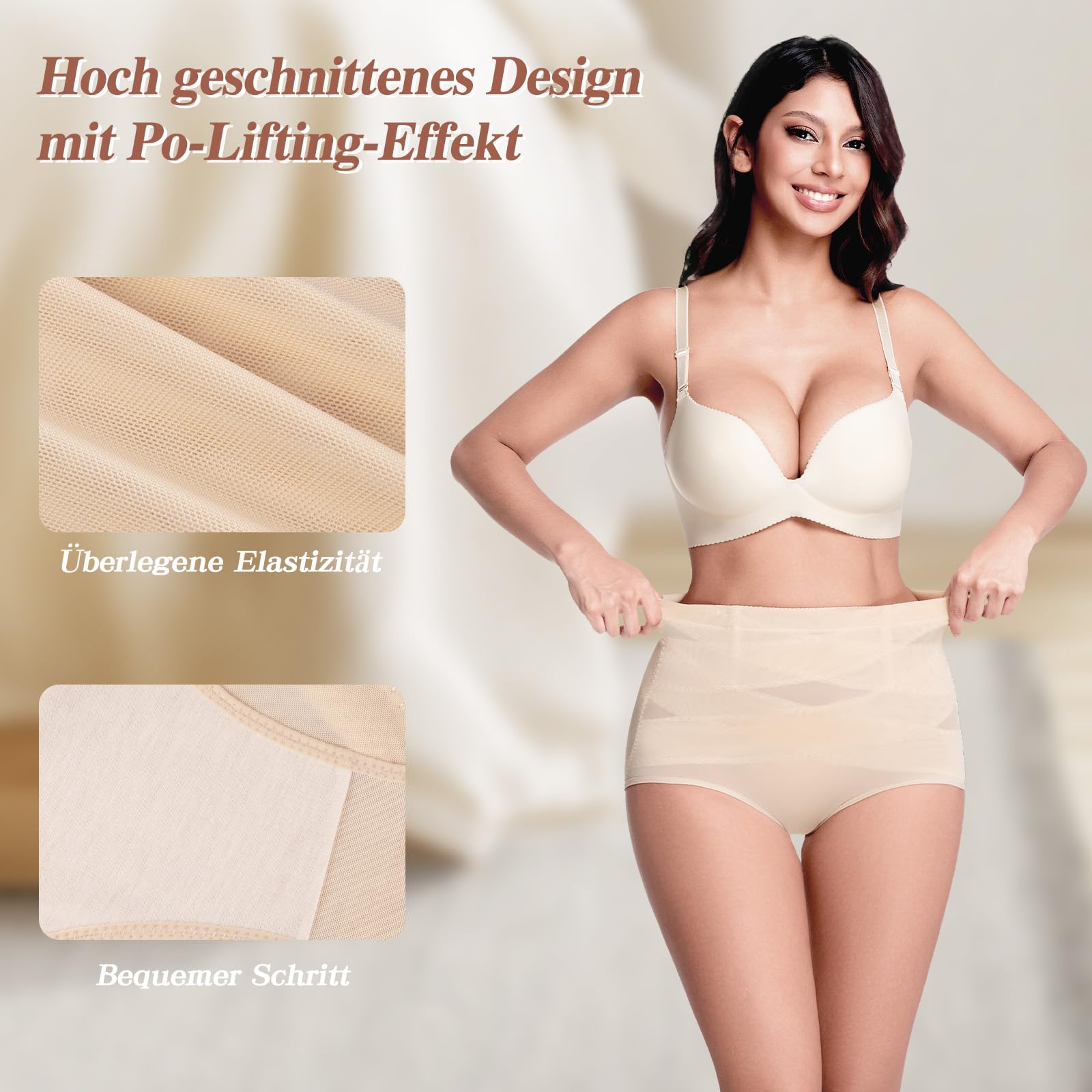 Shapewear Damen Bauchweg Unterhose,Miederhose hoher Taille Bauch Weg Unterhose,Unterwäsche Miederpant Body Shaper für Frauen