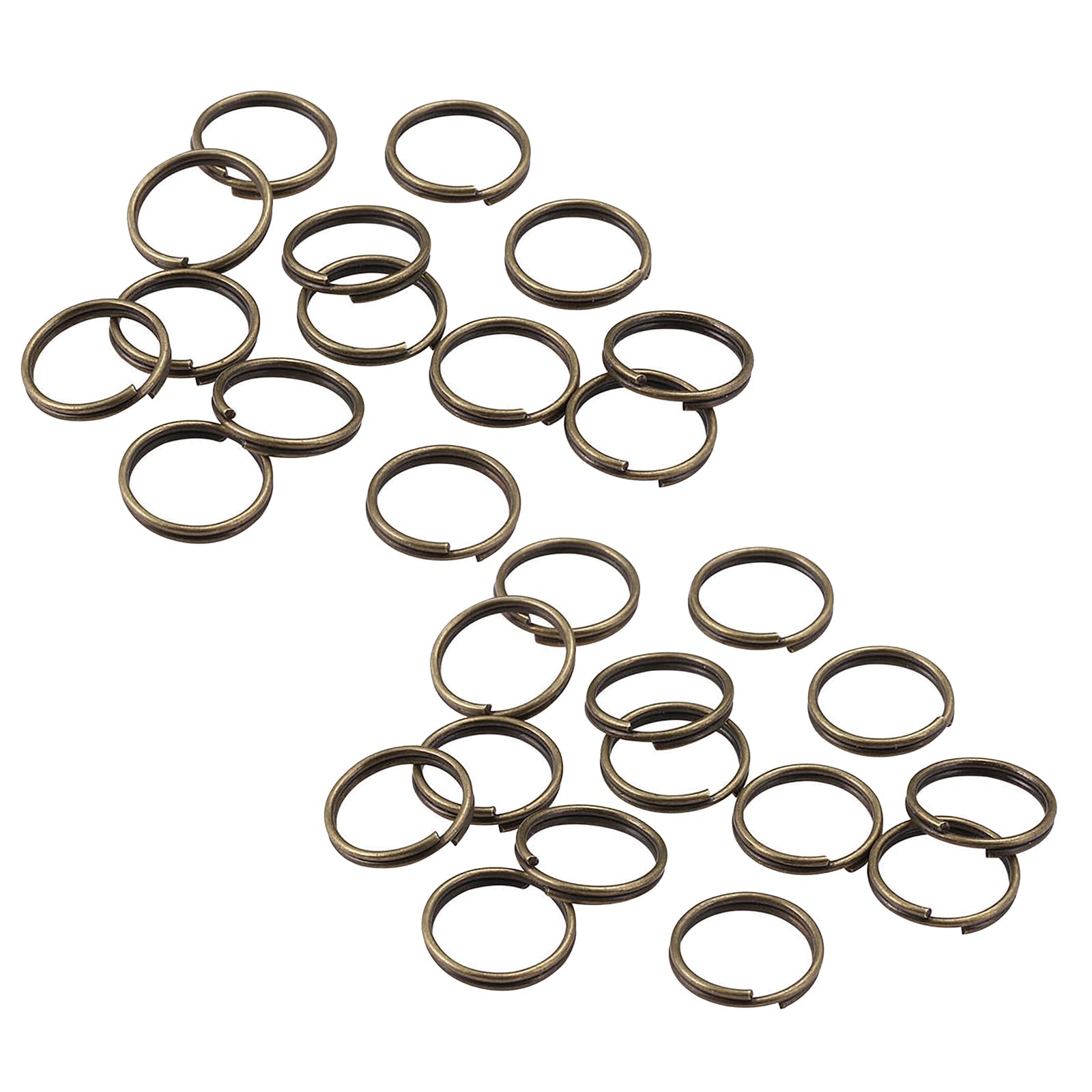 Anneaux fendus 12mm bronze pour fabrication bijoux et loisirs créatifs DIY