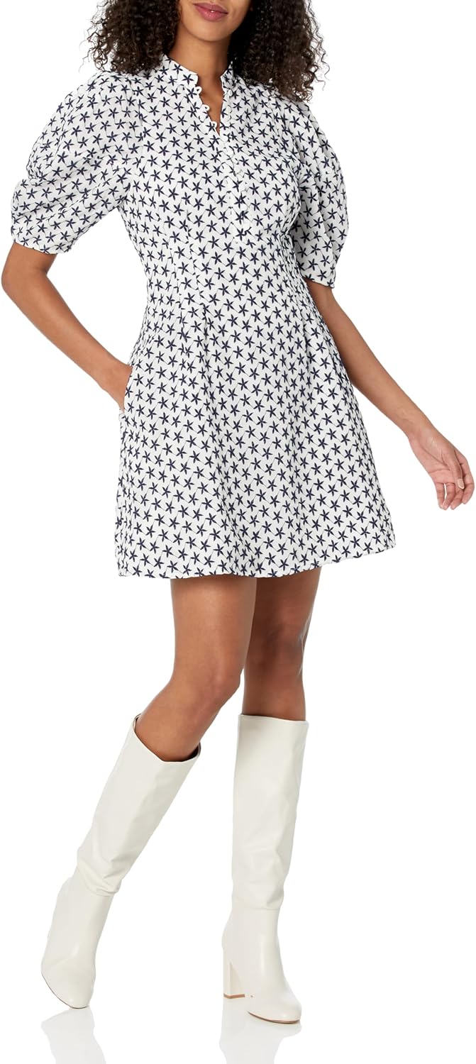 Club Monaco Women's Embroidered Balloon Sleeve Dress