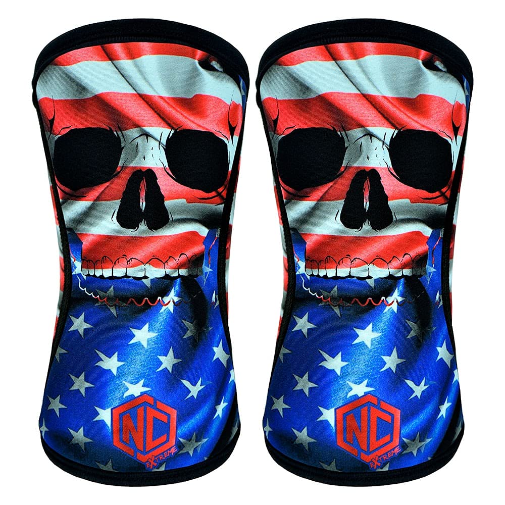 Joelheira Alta Performance - 5mm - Caveira USA (Par) G