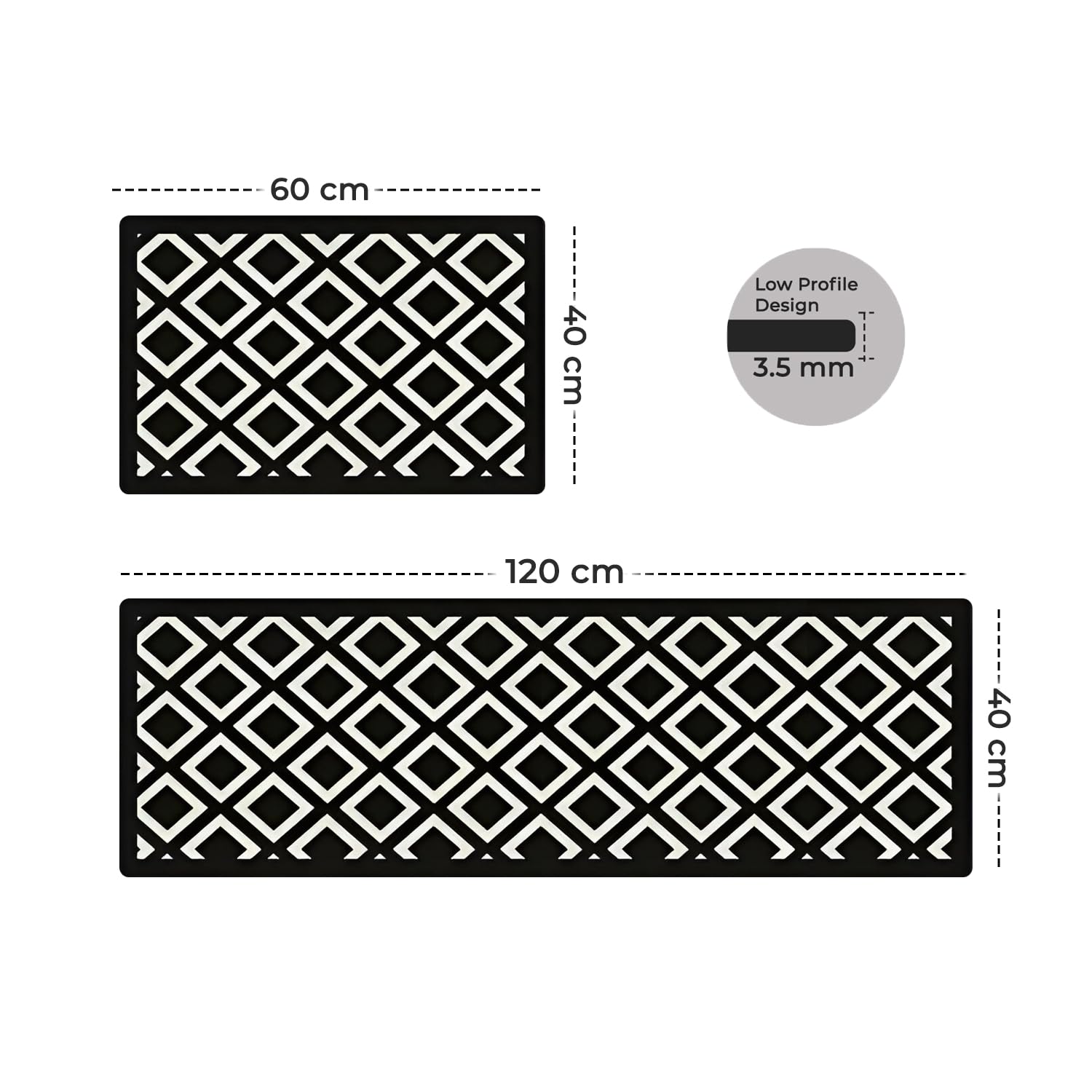 MAXOSHINE Kitchen Runners - Anti-Slip & Waterproof -2