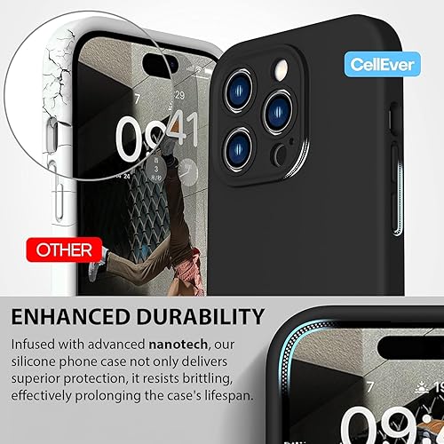 Miniatura 3 de CellEver Elite - Funda para iPhone 14 Pro Max de 6.7 pulgadas, funda de silicona duradera con revestimiento de nanotecnología, protección mejorada