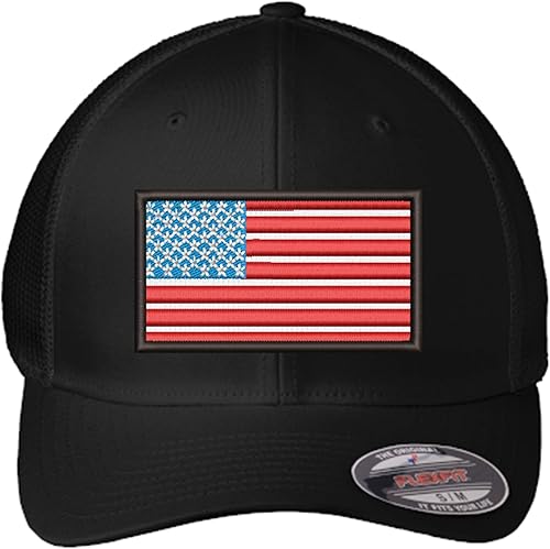 American Flag Hat  FlexFit  Flex Fit  American flag hats for men  United States Flag Hat  Fitted Hats for Men