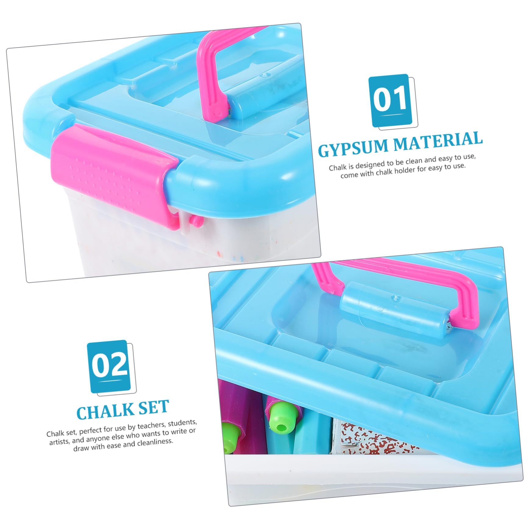 BESTonZON 1set Gessetti e Manici Per Insegnanti e Resistente Per Lavagne e Artistici Accessori