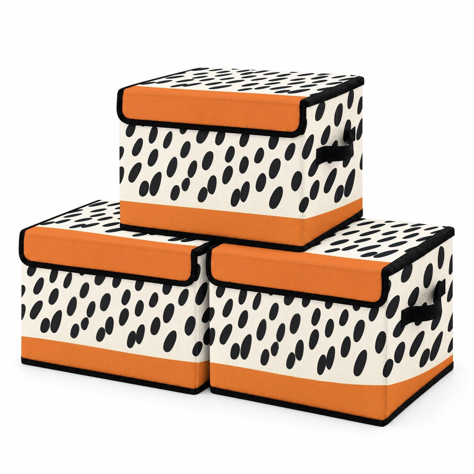 Stackable Clothes Storage Bins with Lids 3 Pack