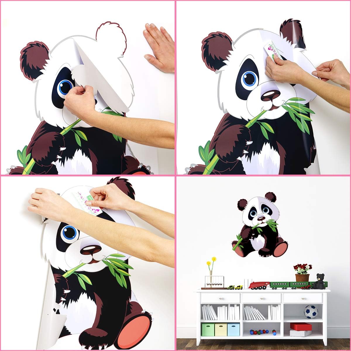 Sticker Origami|Wall Decal Lion - Wall Paper Decoration Rooms and Living Rooms - 45 x 40 cm
